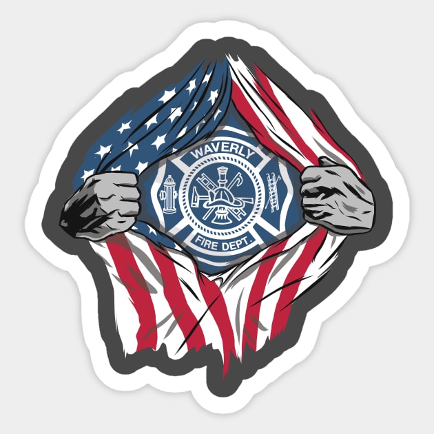 4th of July Firefighter Freedom Sticker by BlaseCo